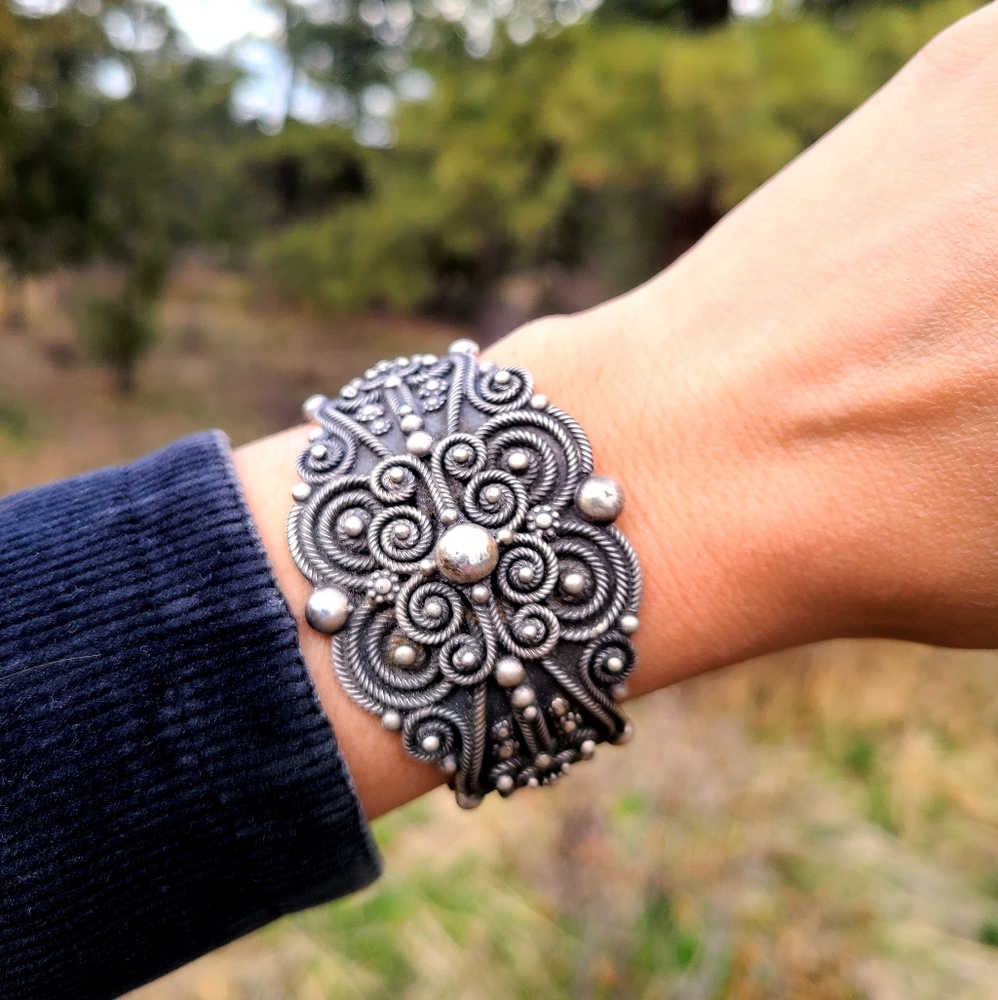Incredible handmade sterling silver cuff